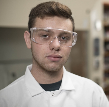 Justin Kindle, sophomore chemistry major